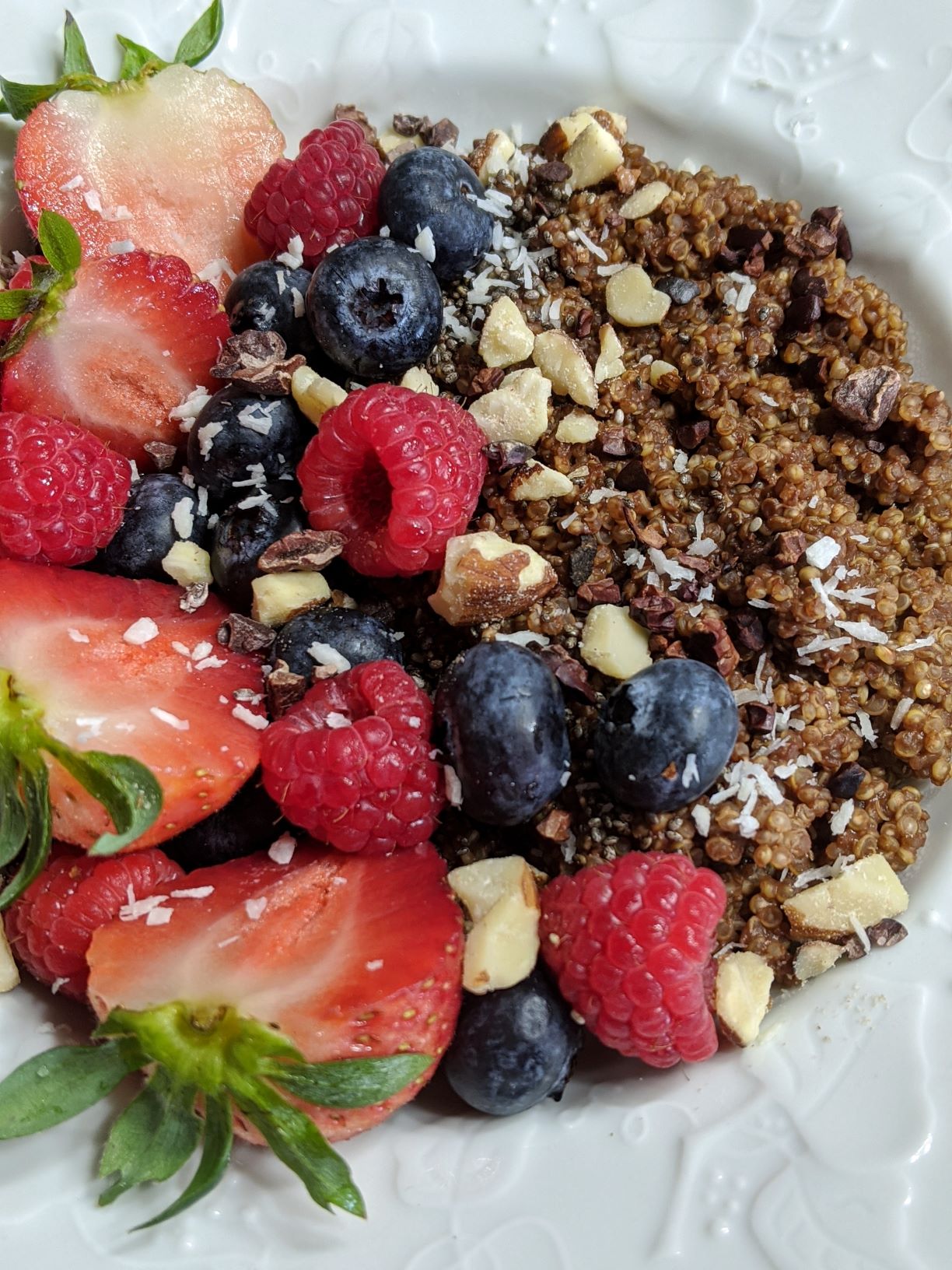 Triple Berry Chocolate Quinoa Close Up