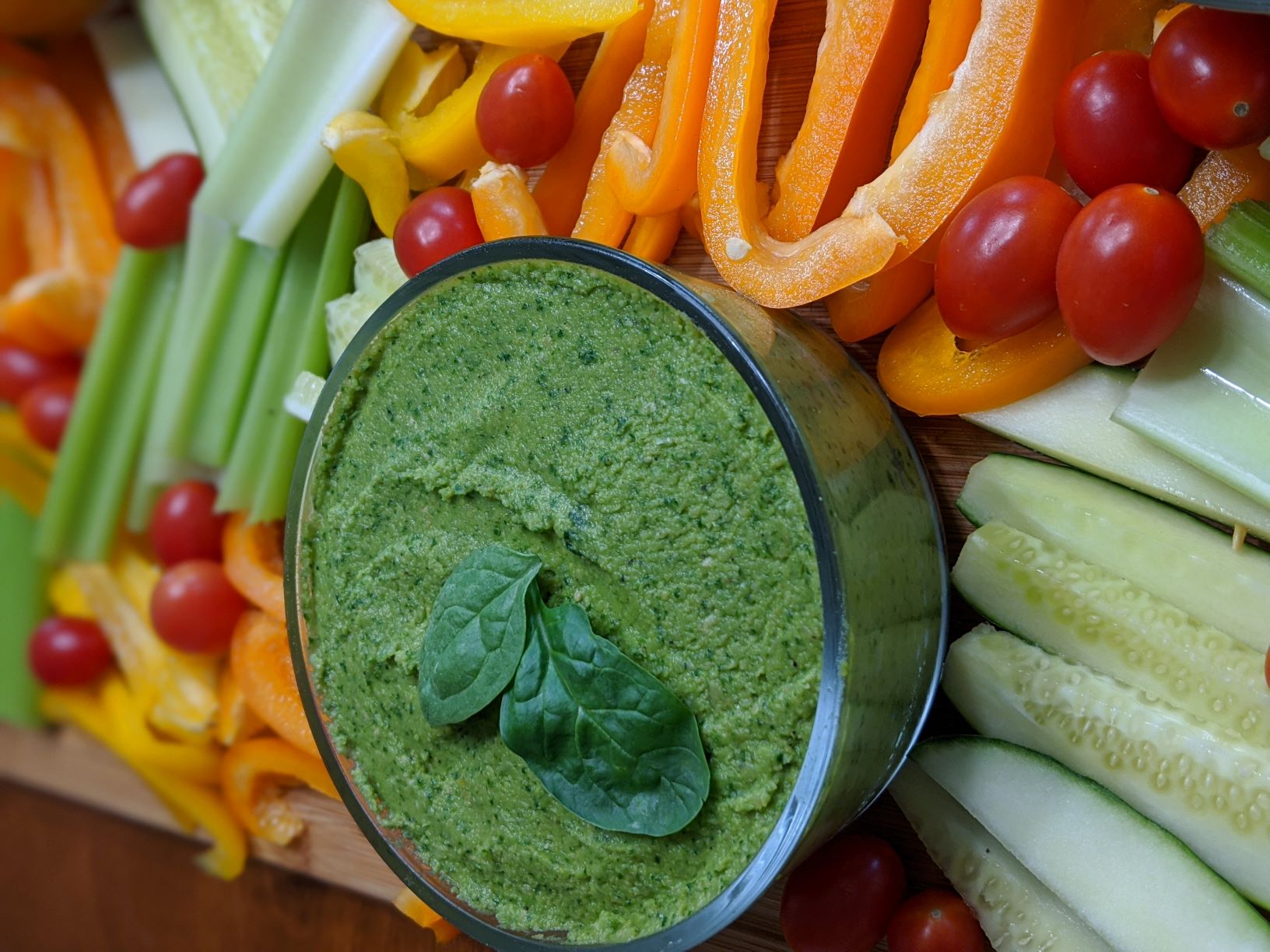 Lemon Spinach Hummus