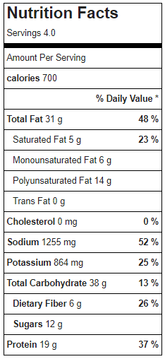 pad thai nutrition