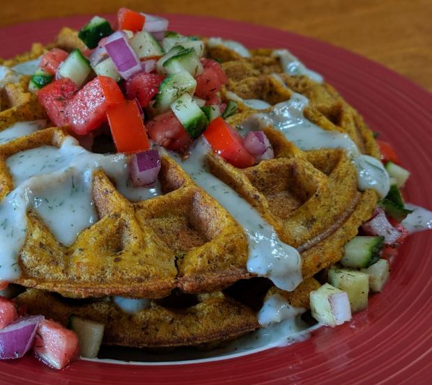 Hummus Waffles