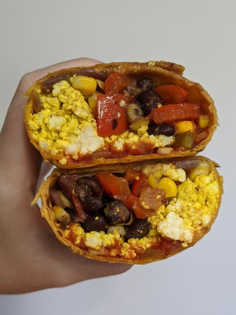 tofu breakfast burrito