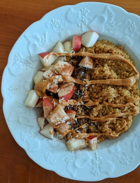 Apple Peanut Butter Quinoa Bowl